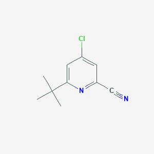molecular formula C10H11ClN2 B8167838 6-tert-Butyl-4-chloropicolinonitrile 