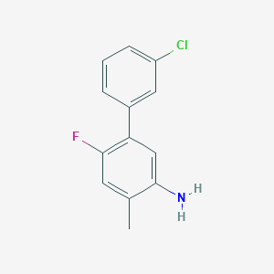 molecular formula C13H11ClFN B8167868 3'-Chloro-6-fluoro-4-methyl-[1,1'-biphenyl]-3-amine 