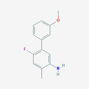 molecular formula C14H14FNO B8167870 6-Fluoro-3'-methoxy-4-methyl-[1,1'-biphenyl]-3-amine 