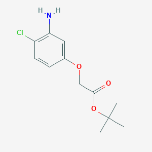 molecular formula C12H16ClNO3 B8167890 tert-Butyl 2-(3-amino-4-chlorophenoxy)acetate 
