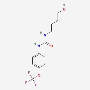 molecular formula C12H15F3N2O3 B8167896 1-(4-Hydroxybutyl)-3-(4-(trifluoromethoxy)phenyl)urea 