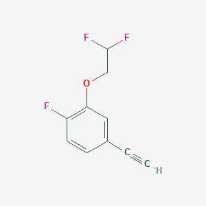 molecular formula C10H7F3O B8167908 2-(2,2-Difluoroethoxy)-4-ethynyl-1-fluorobenzene 