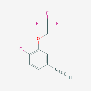 molecular formula C10H6F4O B8167911 4-Ethynyl-1-fluoro-2-(2,2,2-trifluoroethoxy)benzene 