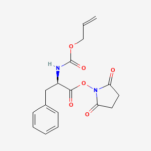 molecular formula C17H18N2O6 B8167923 (R)-2,5-dioxopyrrolidin-1-yl 2-(((allyloxy)carbonyl)amino)-3-phenylpropanoate 