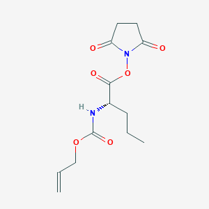 molecular formula C13H18N2O6 B8167927 (S)-2,5-dioxopyrrolidin-1-yl 2-(((allyloxy)carbonyl)amino)pentanoate 