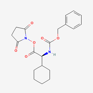 molecular formula C20H24N2O6 B8167935 (S)-2,5-dioxopyrrolidin-1-yl 2-(((benzyloxy)carbonyl)amino)-2-cyclohexylacetate 