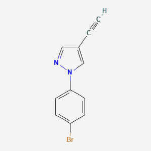 molecular formula C11H7BrN2 B8167941 1-(4-Bromophenyl)-4-ethynyl-1H-pyrazole 