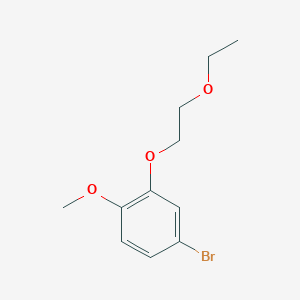 molecular formula C11H15BrO3 B8167948 4-Bromo-2-(2-ethoxyethoxy)-1-methoxybenzene 