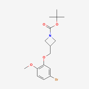 molecular formula C16H22BrNO4 B8167953 tert-Butyl 3-((5-bromo-2-methoxyphenoxy)methyl)azetidine-1-carboxylate 
