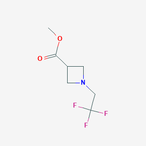 molecular formula C7H10F3NO2 B8167965 Methyl 1-(2,2,2-trifluoroethyl)azetidine-3-carboxylate 