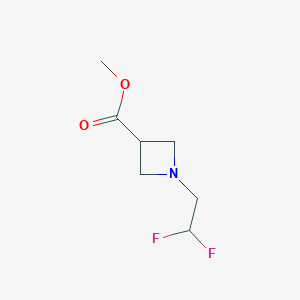 molecular formula C7H11F2NO2 B8167969 Methyl 1-(2,2-difluoroethyl)azetidine-3-carboxylate 