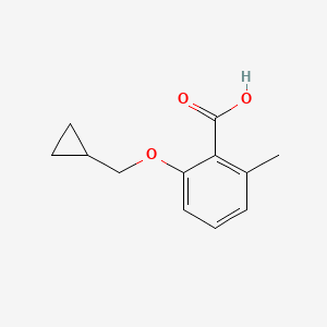 molecular formula C12H14O3 B8167971 2-(Cyclopropylmethoxy)-6-methylbenzoic acid 