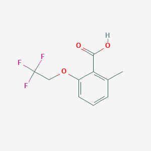 molecular formula C10H9F3O3 B8167988 2-Methyl-6-(2,2,2-trifluoroethoxy)benzoic acid 