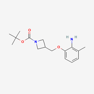 molecular formula C16H24N2O3 B8168022 3-(2-Amino-3-methyl-phenoxymethyl)-azetidine-1-carboxylic acid tert-butyl ester 