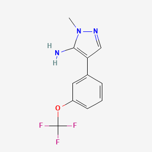1-Methyl-4-(3-(trifluoromethoxy)phenyl)-1H-pyrazol-5-amine