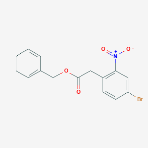molecular formula C15H12BrNO4 B8168057 Benzyl 2-(4-bromo-2-nitrophenyl)acetate 