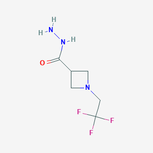 molecular formula C6H10F3N3O B8168102 1-(2,2,2-Trifluoroethyl)azetidine-3-carbohydrazide 