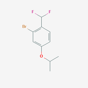 molecular formula C10H11BrF2O B8168114 2-Bromo-1-(difluoromethyl)-4-isopropoxybenzene 