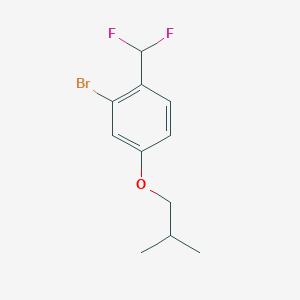 molecular formula C11H13BrF2O B8168124 2-Bromo-1-(difluoromethyl)-4-isobutoxybenzene 