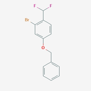 molecular formula C14H11BrF2O B8168138 4-(Benzyloxy)-2-bromo-1-(difluoromethyl)benzene 