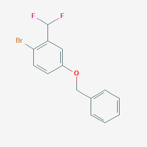 molecular formula C14H11BrF2O B8168185 4-(Benzyloxy)-1-bromo-2-(difluoromethyl)benzene 
