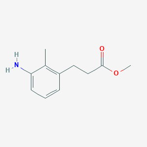 molecular formula C11H15NO2 B8168275 Methyl 3-(3-amino-2-methylphenyl)propanoate 
