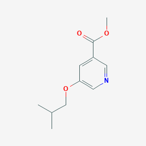 molecular formula C11H15NO3 B8168282 Methyl 5-isobutoxynicotinate 