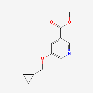 molecular formula C11H13NO3 B8168286 Methyl 5-(cyclopropylmethoxy)nicotinate 