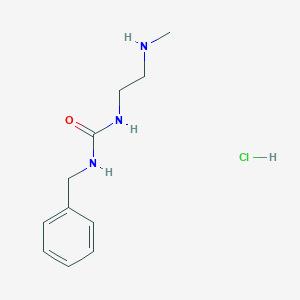 molecular formula C11H18ClN3O B8168303 1-Benzyl-3-(2-(methylamino)ethyl)urea hydrochloride 