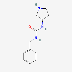 molecular formula C12H17N3O B8168304 1-Benzyl-3-[(3S)-pyrrolidin-3-yl]urea 