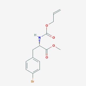 molecular formula C14H16BrNO4 B8168321 (S)-methyl 2-(((allyloxy)carbonyl)amino)-3-(4-bromophenyl)propanoate 