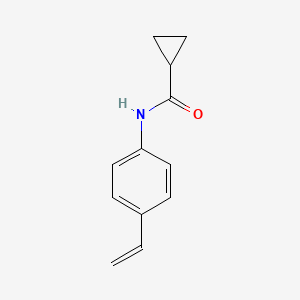 molecular formula C12H13NO B8168324 N-(4-vinylphenyl)cyclopropanecarboxamide 
