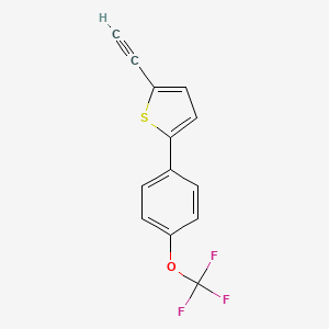 molecular formula C13H7F3OS B8168380 2-Ethynyl-5-(4-(trifluoromethoxy)phenyl)thiophene 