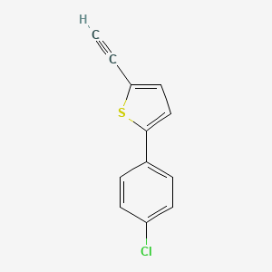 molecular formula C12H7ClS B8168388 2-(4-Chlorophenyl)-5-ethynylthiophene 