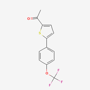 molecular formula C13H9F3O2S B8168395 1-(5-(4-(Trifluoromethoxy)phenyl)thien-2-yl)ethanone 