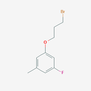 molecular formula C10H12BrFO B8168409 1-(3-Bromopropoxy)-3-fluoro-5-methylbenzene 