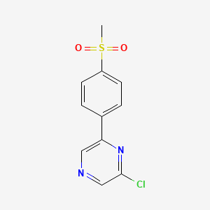 2-Chloro-6-(4-(methylsulfonyl)phenyl)pyrazine