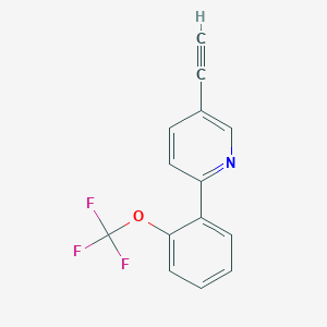 molecular formula C14H8F3NO B8168421 5-Ethynyl-2-(2-(trifluoromethoxy)phenyl)pyridine 