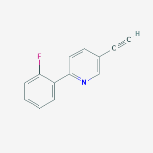 molecular formula C13H8FN B8168432 5-Ethynyl-2-(2-fluorophenyl)pyridine 