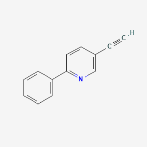 molecular formula C13H9N B8168436 5-Ethynyl-2-phenylpyridine 