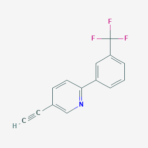 molecular formula C14H8F3N B8168445 5-Ethynyl-2-(3-(trifluoromethyl)phenyl)pyridine 
