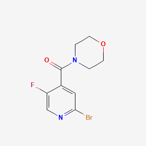 molecular formula C10H10BrFN2O2 B8168450 (2-Bromo-5-fluoropyridin-4-yl)(morpholino)methanone 
