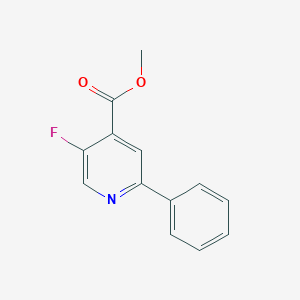molecular formula C13H10FNO2 B8168456 Methyl 5-fluoro-2-phenylisonicotinate 