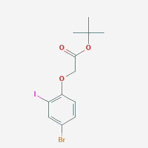molecular formula C12H14BrIO3 B8168471 Tert-butyl (4-bromo-2-iodophenoxy)acetate 
