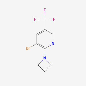molecular formula C9H8BrF3N2 B8168487 2-(Azetidin-1-yl)-3-bromo-5-(trifluoromethyl)pyridine 