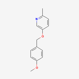molecular formula C14H15NO2 B8168495 5-((4-Methoxybenzyl)oxy)-2-methylpyridine 