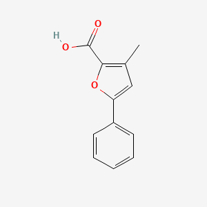 molecular formula C12H10O3 B8168503 3-Methyl-5-phenylfuran-2-carboxylic acid 