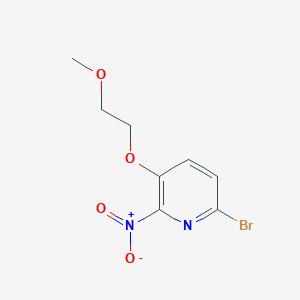 molecular formula C8H9BrN2O4 B8168517 6-Bromo-3-(2-methoxyethoxy)-2-nitropyridine 