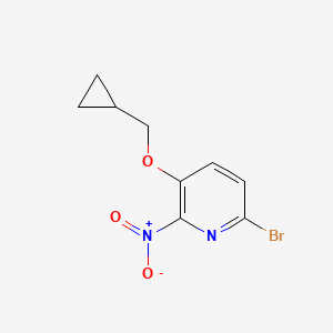 molecular formula C9H9BrN2O3 B8168520 6-Bromo-3-(cyclopropylmethoxy)-2-nitropyridine 
