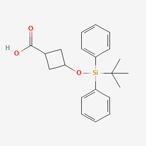 molecular formula C21H26O3Si B8168539 3-((tert-Butyldiphenylsilyl)oxy)cyclobutanecarboxylic acid 
